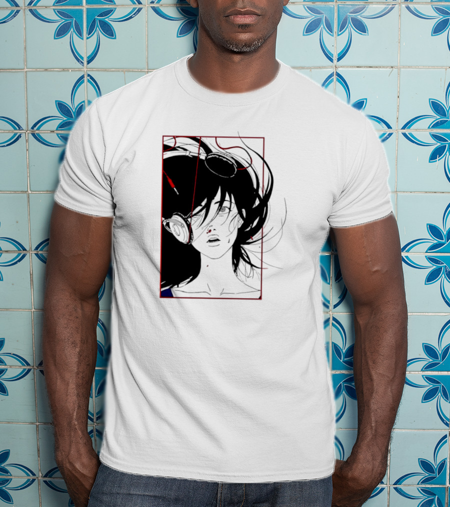 Mass Of Fermenting Dregs Headphones Red Lines Anime T-Shirt