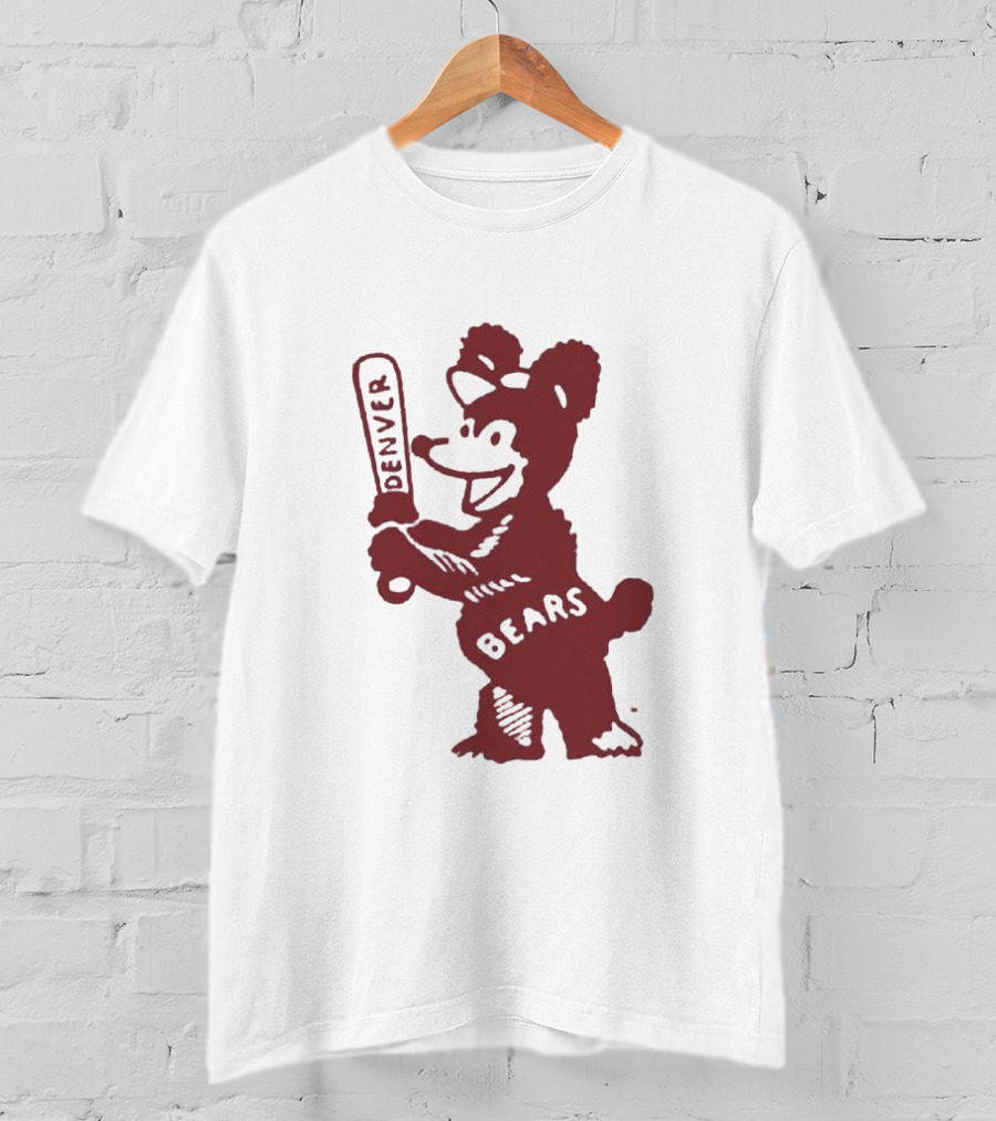 Denver Bears Vintage Colorado Rockies Baseball Mascot T-Shirt