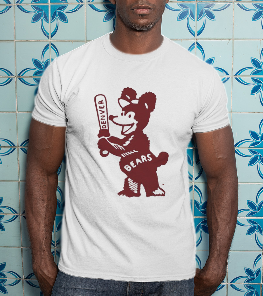 Denver Bears Vintage Colorado Rockies Baseball Mascot T-Shirt