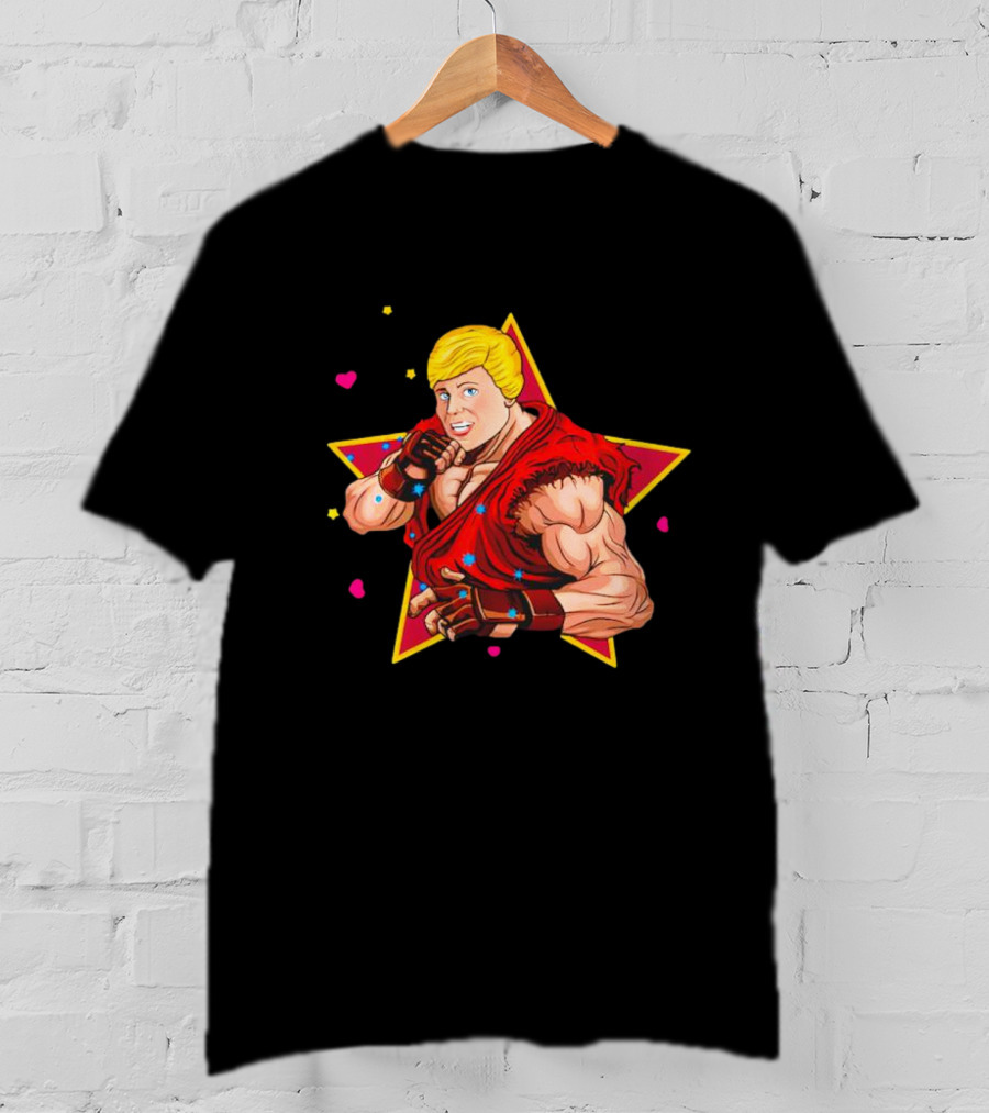 Ken Hadouken Star Power Fighter Red Attire T-Shirt