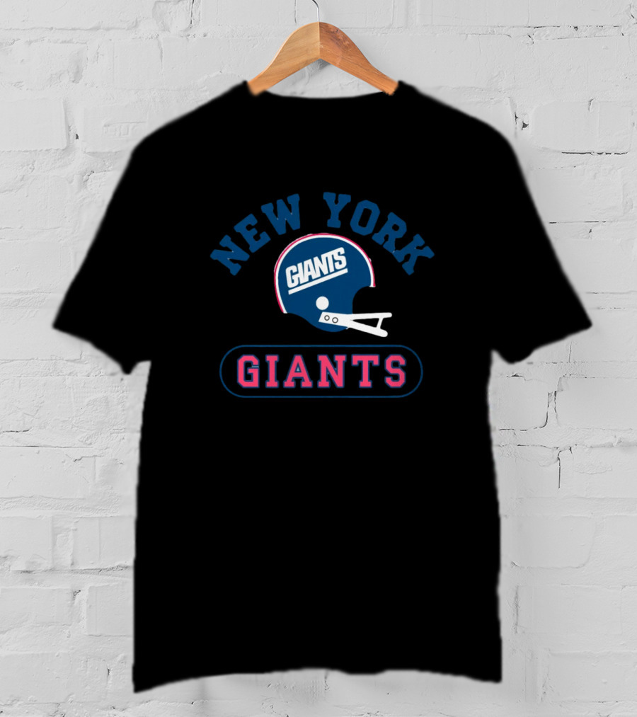 New York Giants Throwback Helmet Giants Homage Tri-Blend T-Shirt