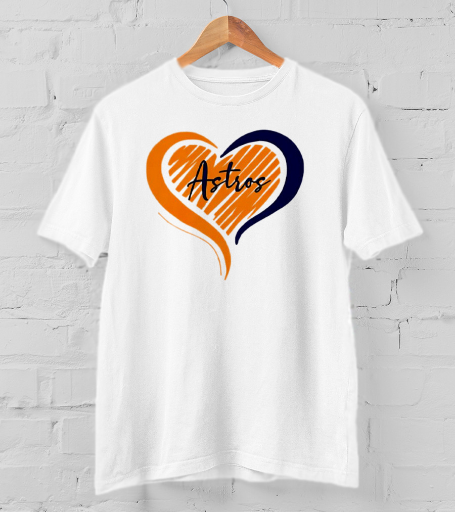 Houston Astros Heart T-Shirt