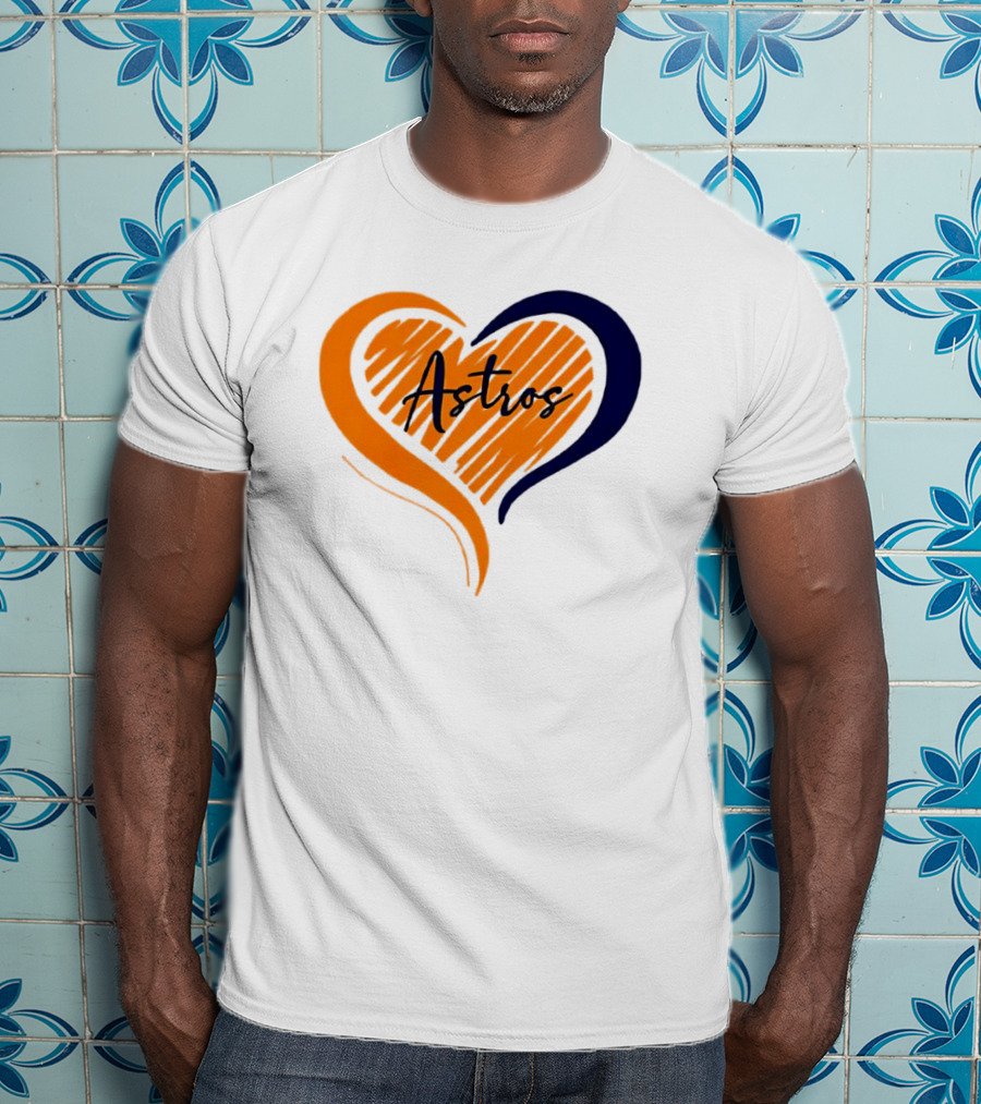 Houston Astros Heart T-Shirt