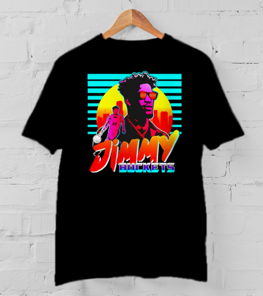 Jimmy Buckets Retro Neon Basketball Player T-Shirt