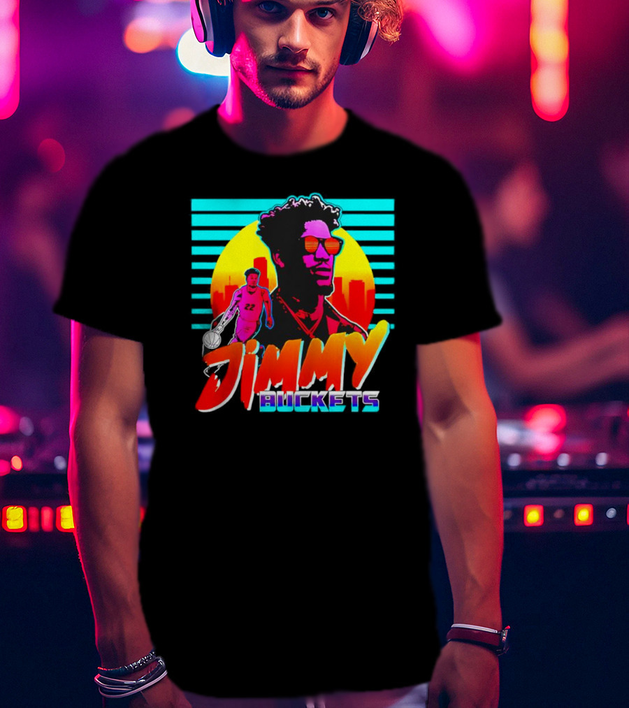 Jimmy Buckets Retro Neon Basketball Player T-Shirt