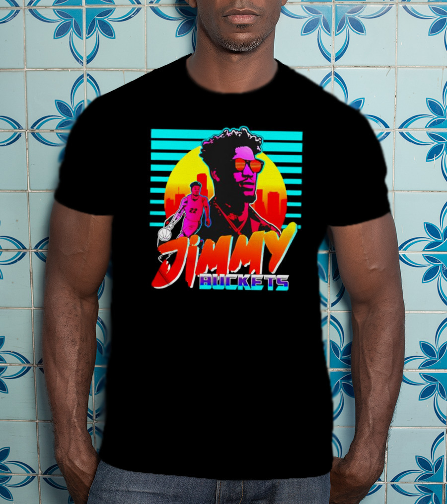 Jimmy Buckets Retro Neon Basketball Player T-Shirt