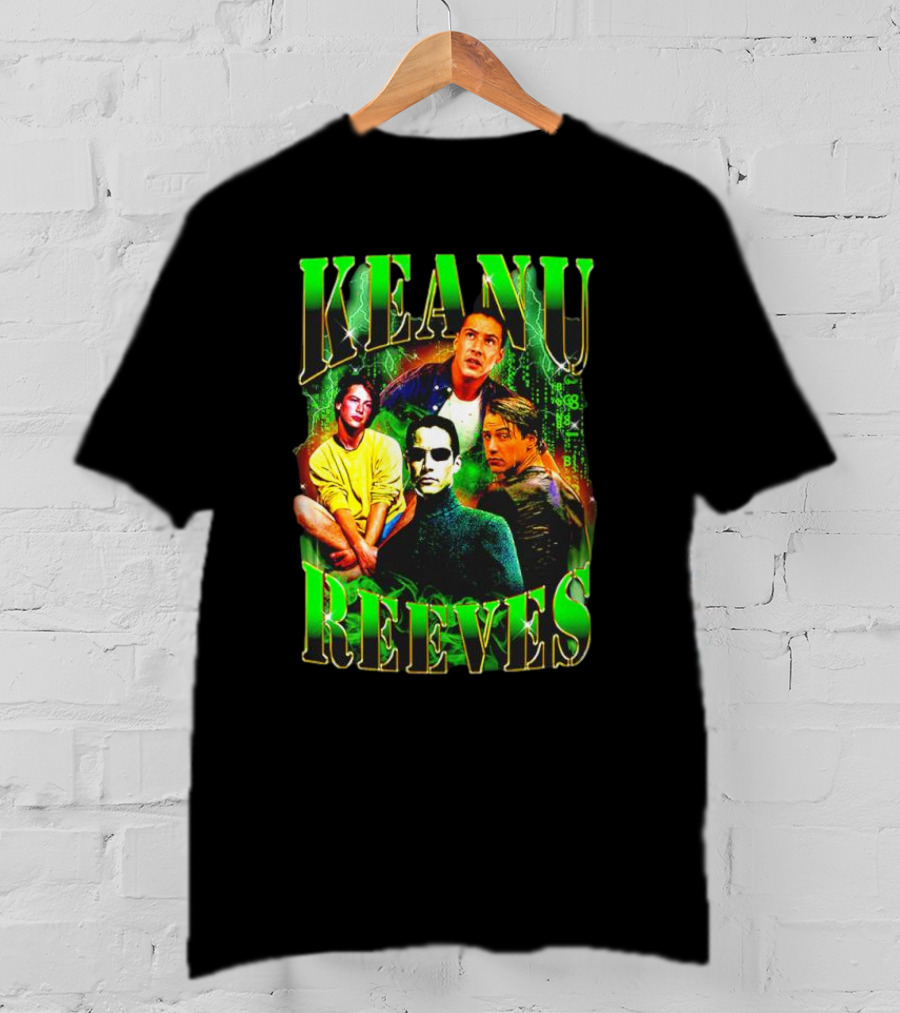Keanu Reeves Matrix Visual Styles And Characters T-Shirt
