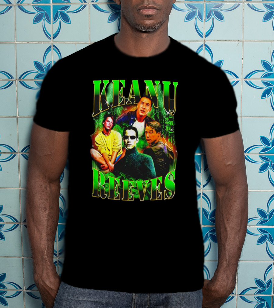 Keanu Reeves Matrix Visual Styles And Characters T-Shirt