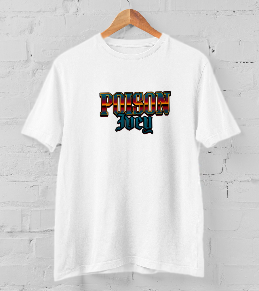 POISON Ivey Vintage Bold Typography T-Shirt