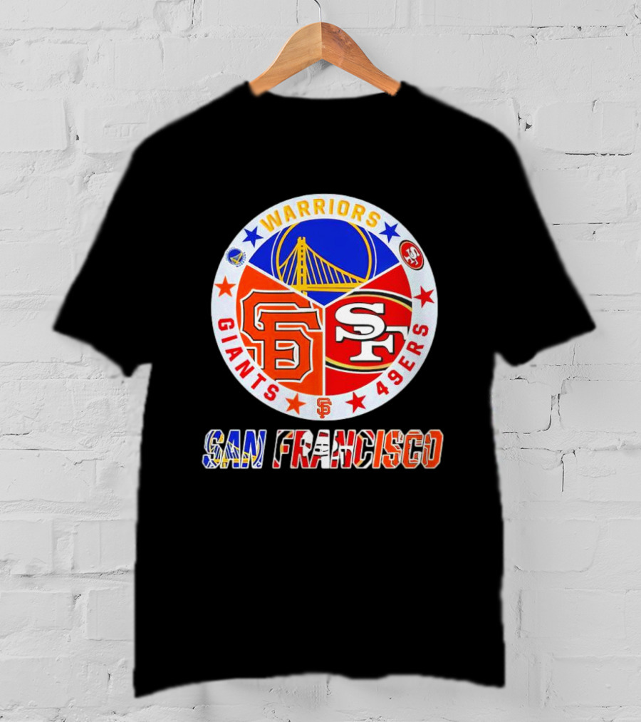 San Francisco Warriors Giants 49ers Logos Trio T-Shirt