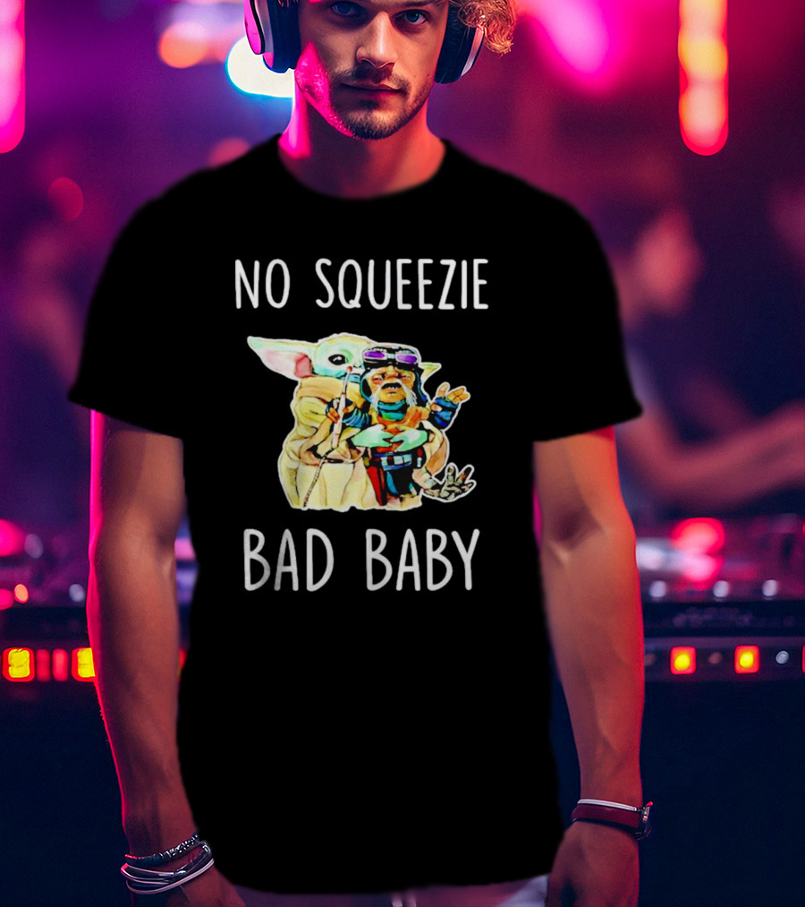 No Squeezie Bad Baby Yoda And Baby Babu Frik T-Shirt