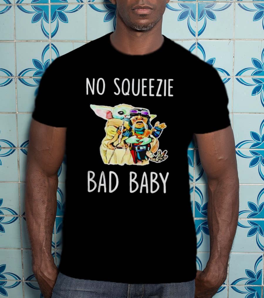No Squeezie Bad Baby Yoda And Baby Babu Frik T-Shirt