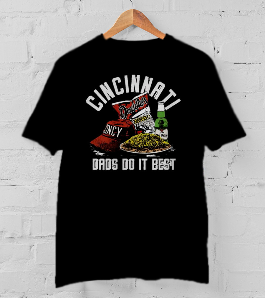 Cincinnati Dads Do It Best Cincy Hat Daddy's Chips And Beer Barbecue Pólok T-Shirt