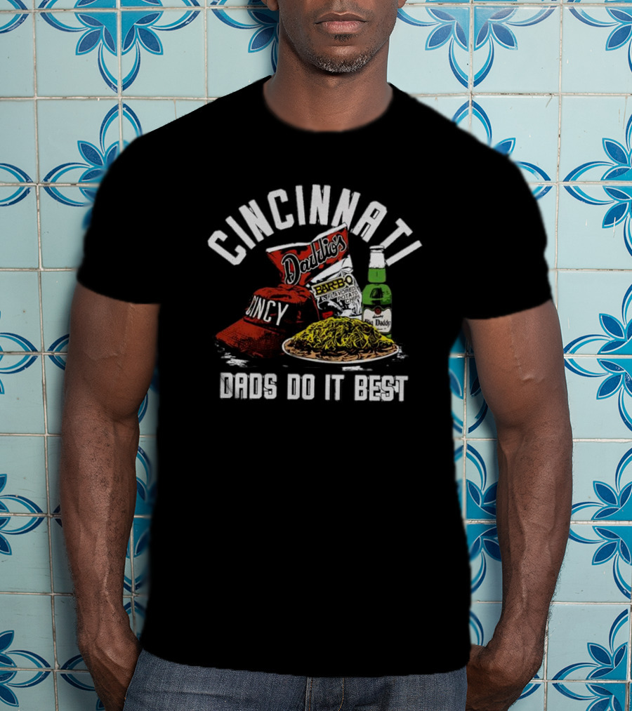 Cincinnati Dads Do It Best Cincy Hat Daddy's Chips And Beer Barbecue Pólok T-Shirt