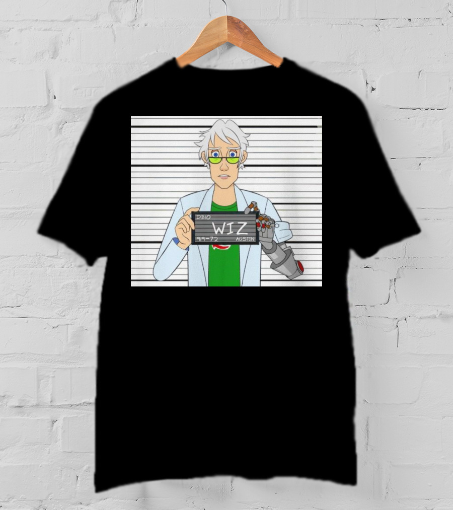 DB10 Wiz 919 72 Austin Scientist Character With Robotic Arm T-Shirt