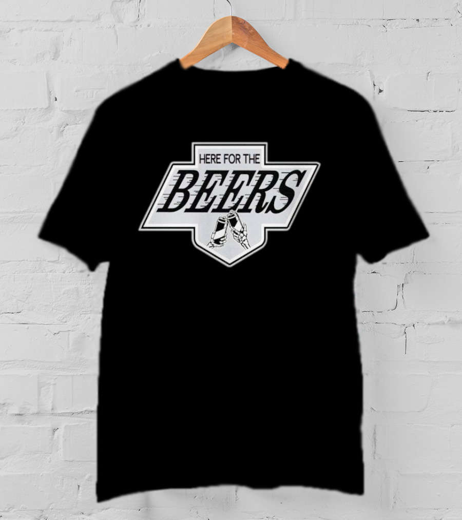 Here For The Beers Cheers Clinking Glasses T-Shirt