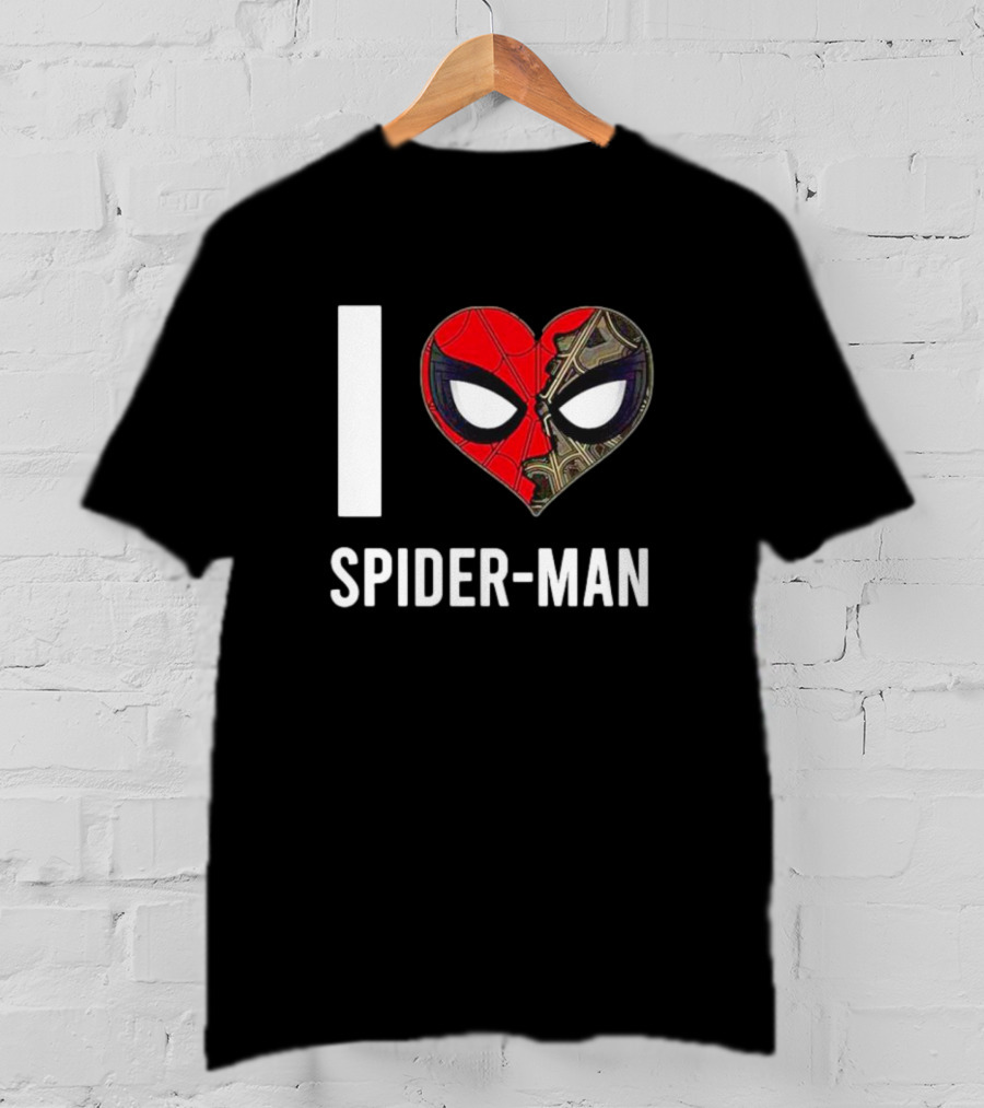 I Heart Spider-Man With Mask T-Shirt
