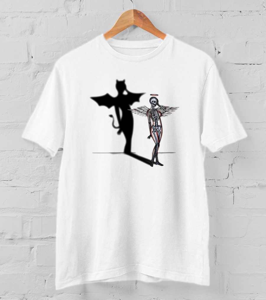 Marcos Alvarado Her Shadow Angel Skeleton Devil T-Shirt