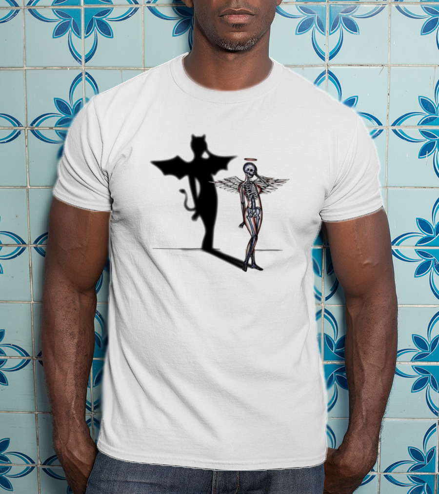 Marcos Alvarado Her Shadow Angel Skeleton Devil T-Shirt