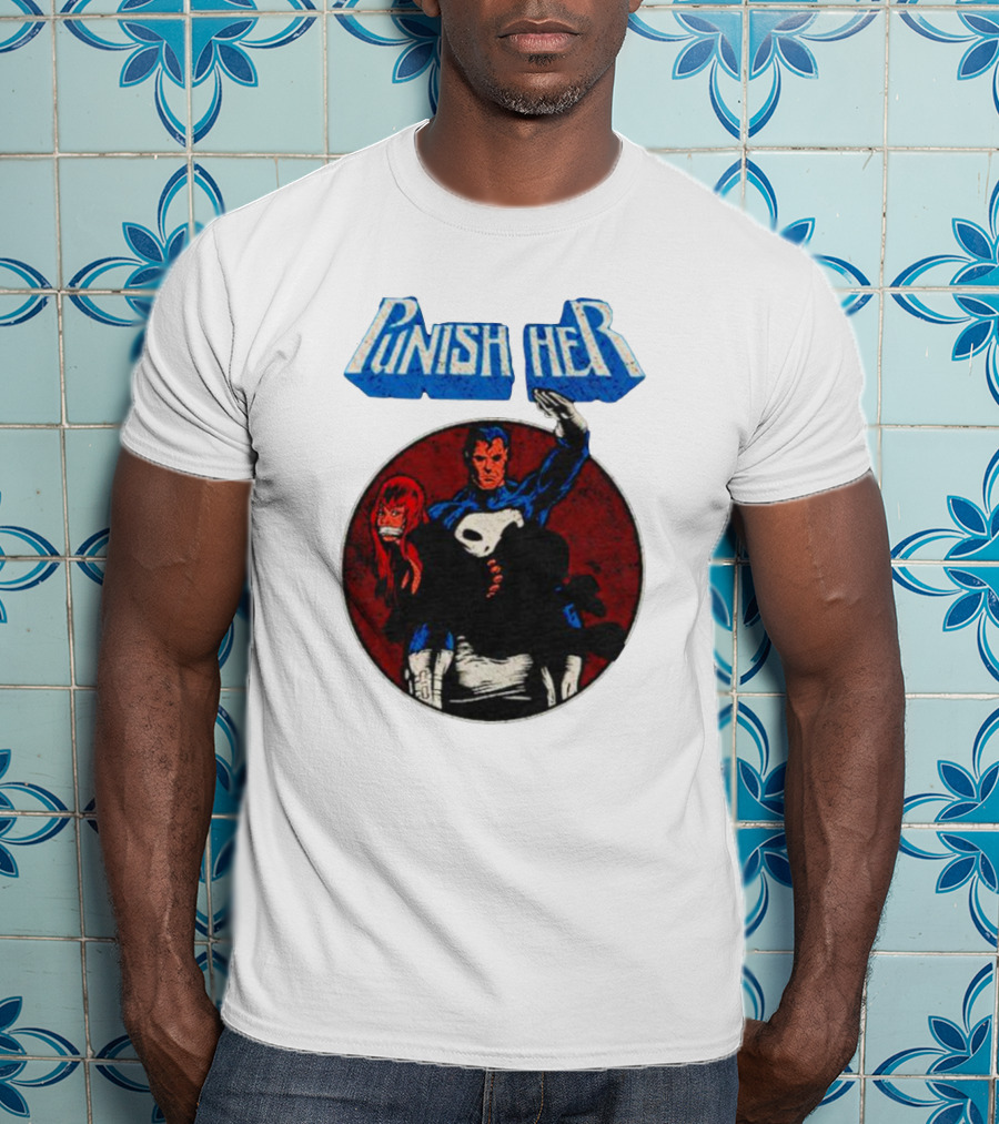 Punish Her Marvel Comic Style Hero With Red-Haired Woman T-Shirt