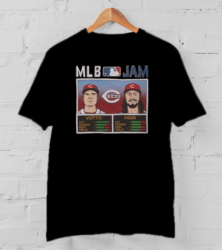 MLB Jam Reds Votto India Player Stats T-Shirt