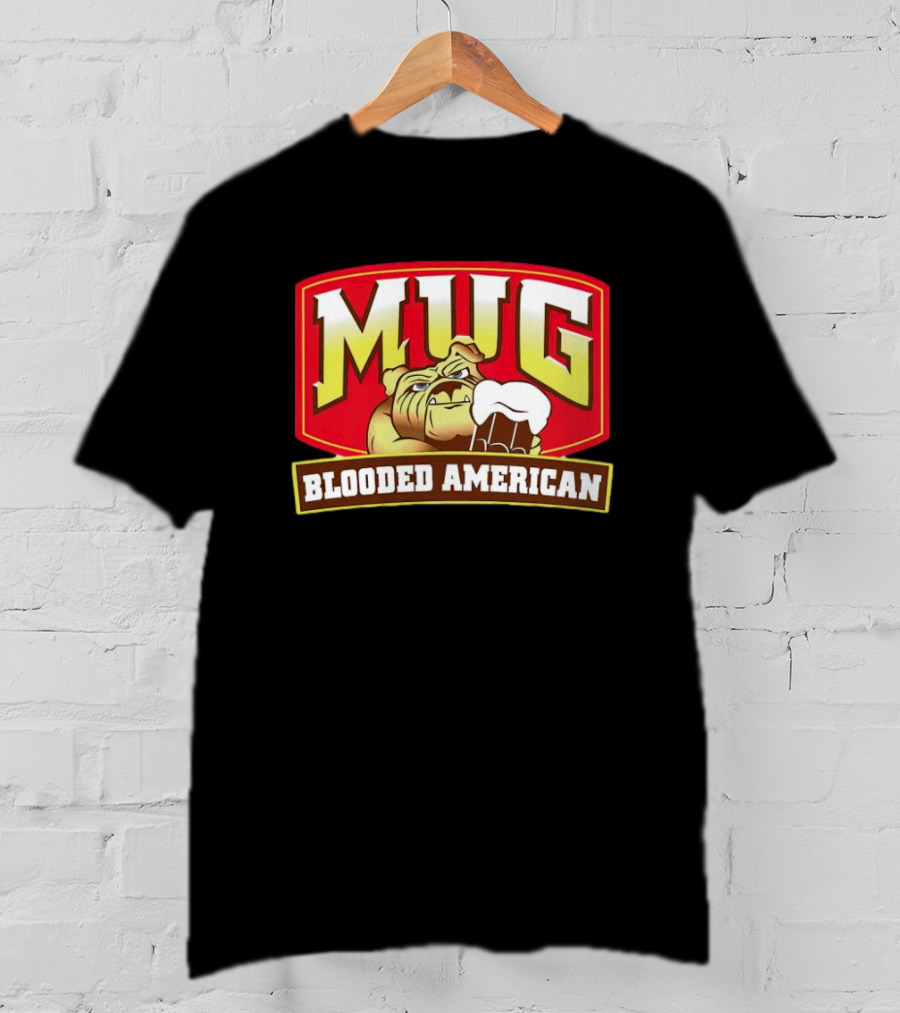 Mug Blooded American Bulldog Holding Beer Mug T-Shirt