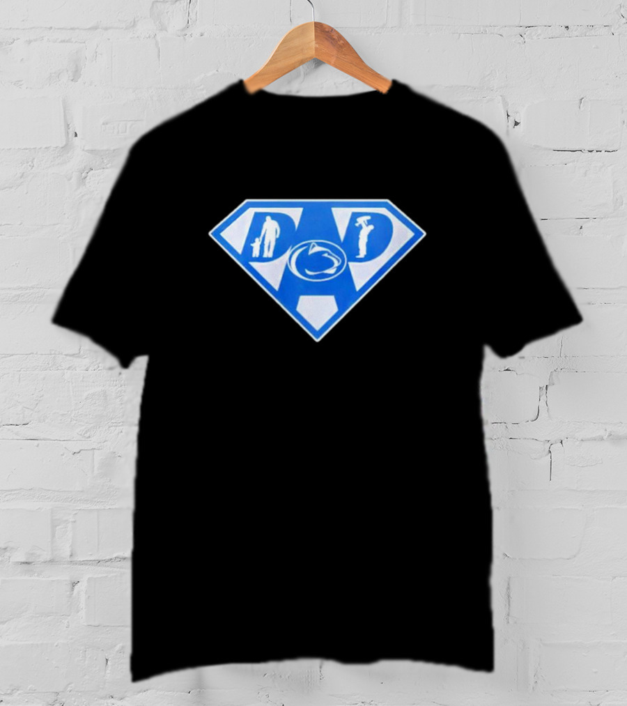 Penn State Nittany Lions Dad Superhero Emblem T-Shirt