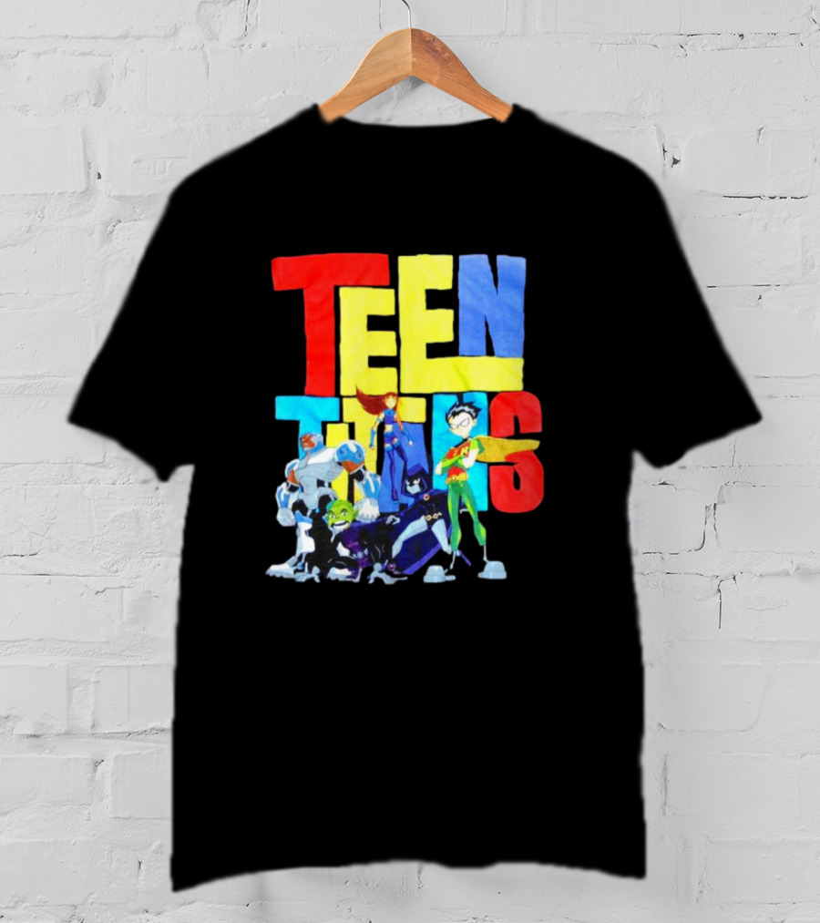 Teen Titans Cartoon Characters Group Pose T-Shirt