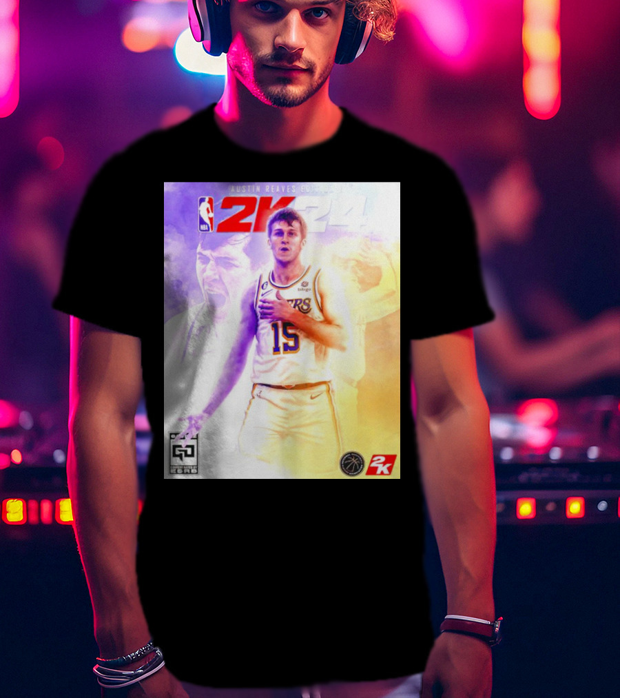 Austin Reaves 2K24 Los Angeles Lakers NBA Basketball Cover Edition T-Shirt