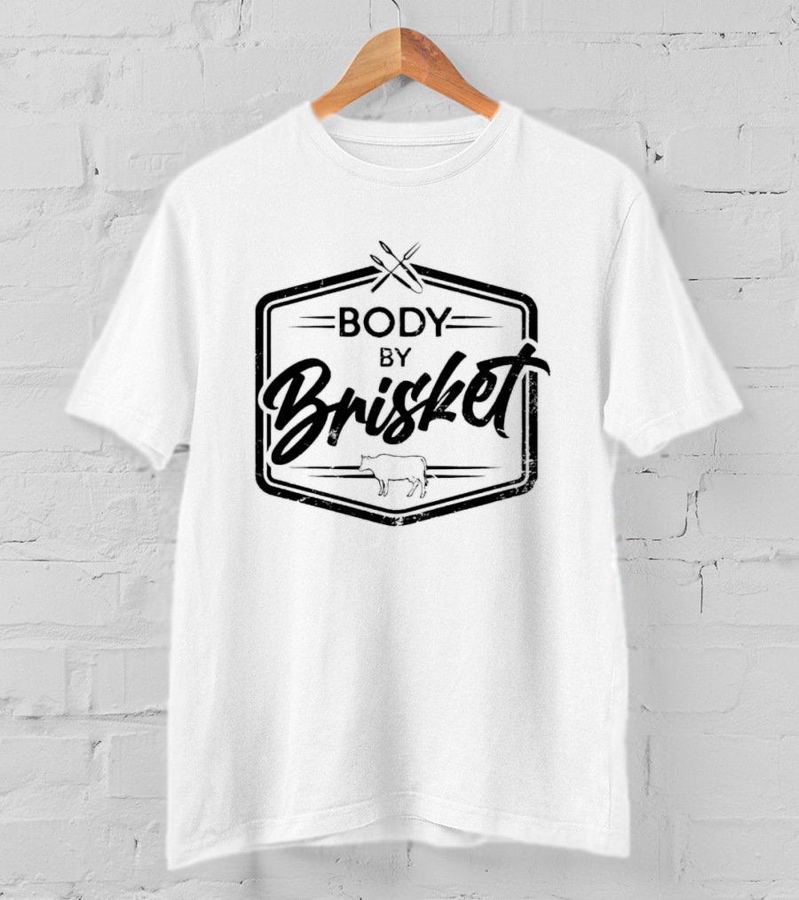 Body By Brisket Meat Lovers Cow And Crossed Fork T-Shirt