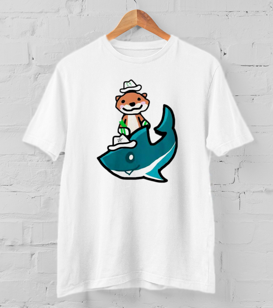 Dallas Stars San Jose Sharks Otter On Shark T-Shirt