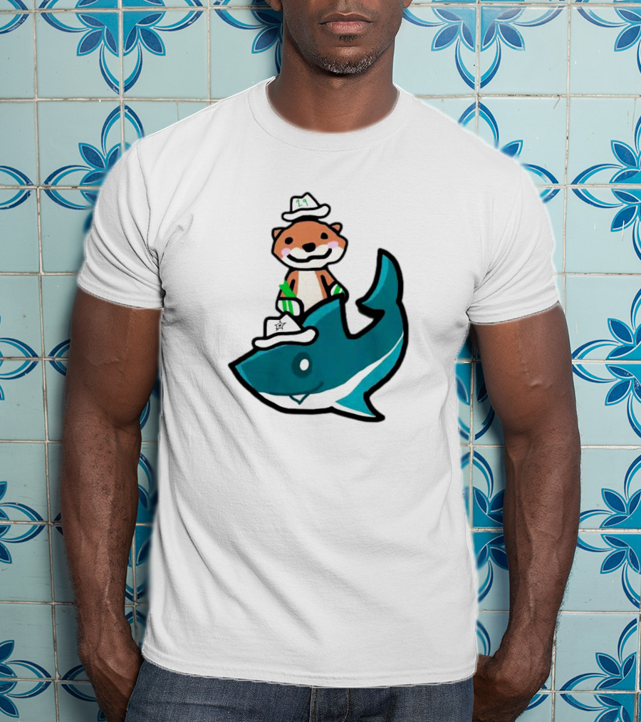 Dallas Stars San Jose Sharks Otter On Shark T-Shirt