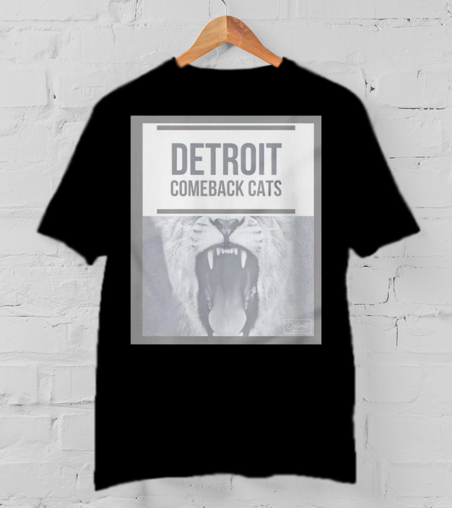 Detroit Comeback Cats Roaring Lion T-Shirt
