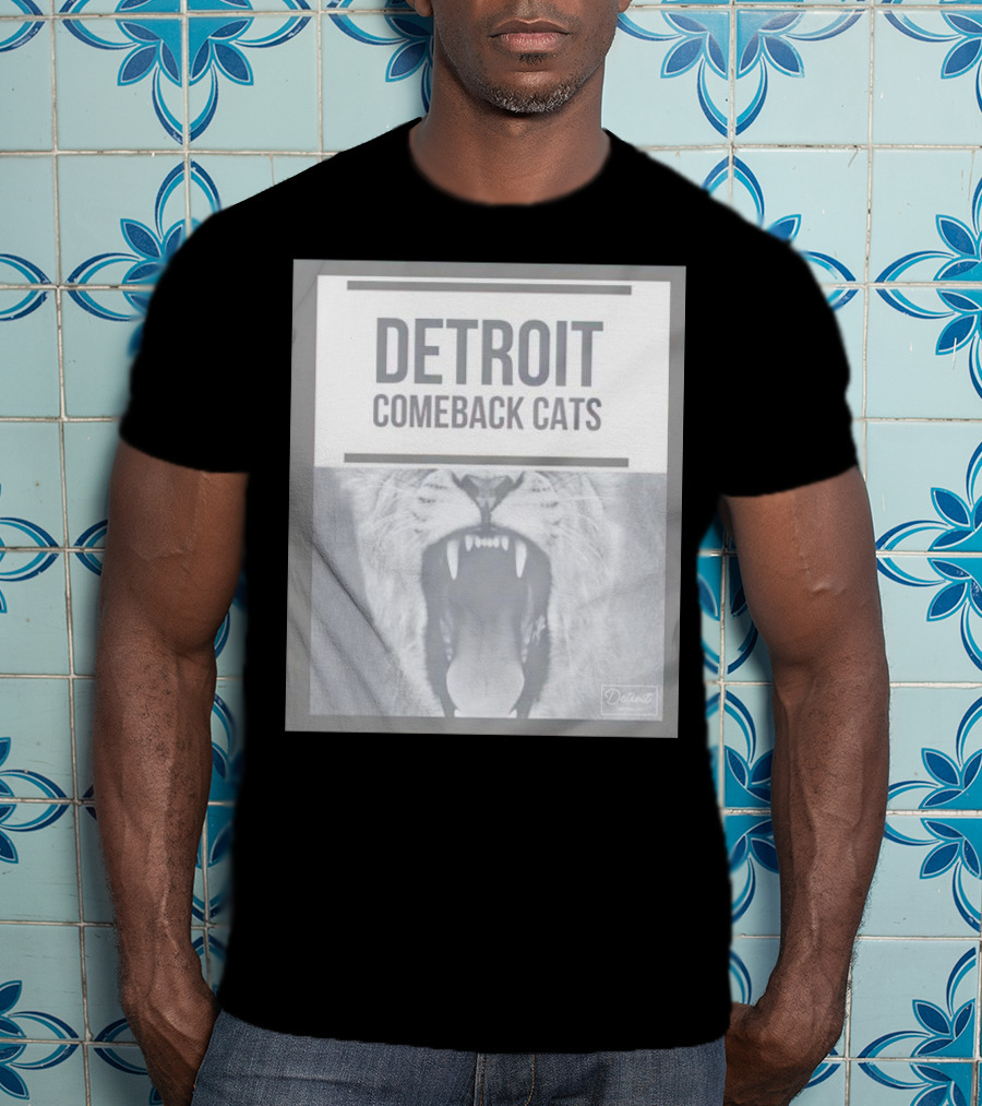 Detroit Comeback Cats Roaring Lion T-Shirt
