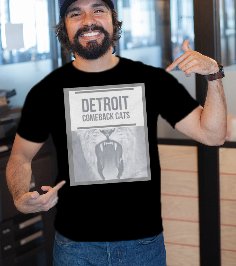 Detroit Comeback Cats Roaring Lion T-Shirt