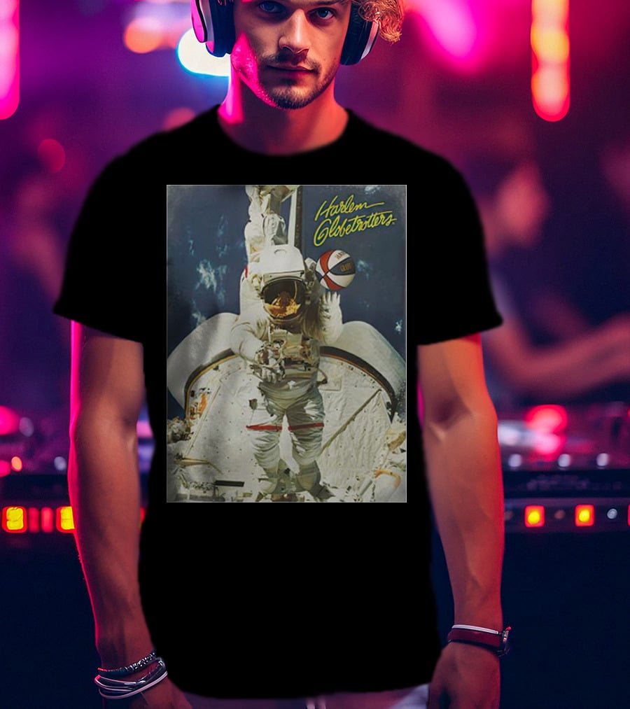 Harlem Globetrotters Astronaut Space Basketball Adventure T-Shirt