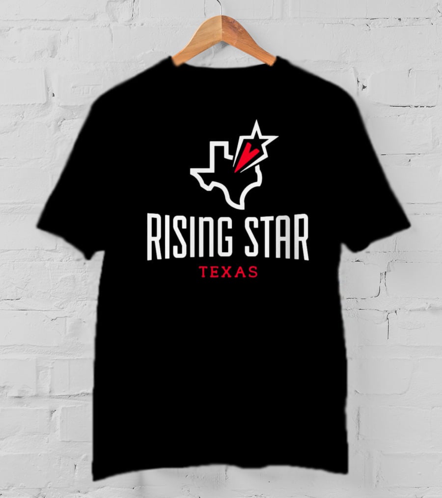 Rising Star Texas Map Heart Star T-Shirt