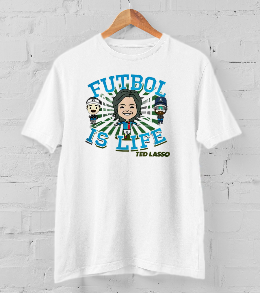 Futbol Is Life Ted Lasso Chibi Characters T-Shirt