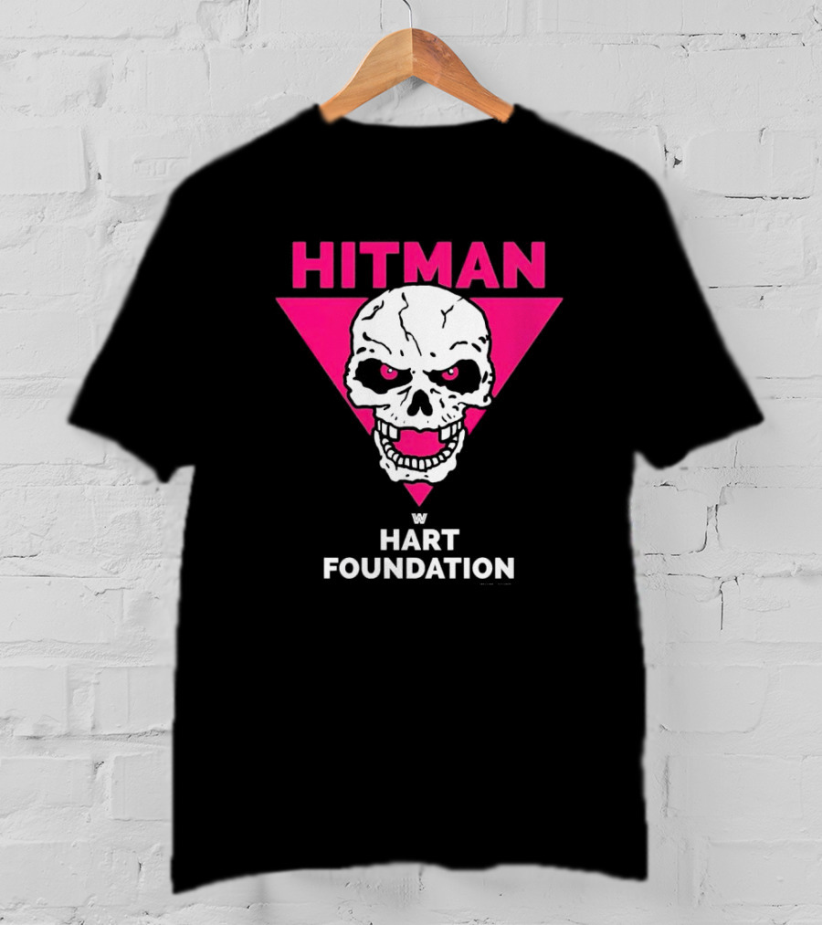 Hitman Skull Pink Triangle W Hart Foundation T-Shirt