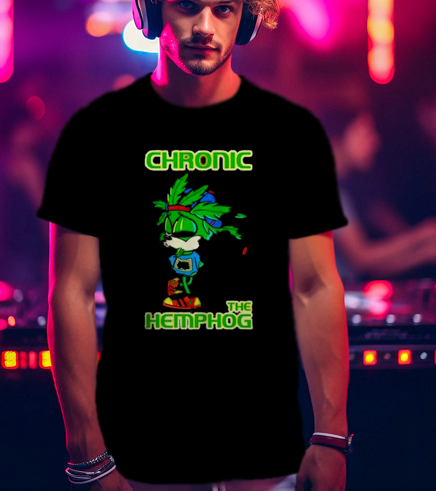 Chronic The Hemphog Weed Parody With Leafy Character T-Shirt