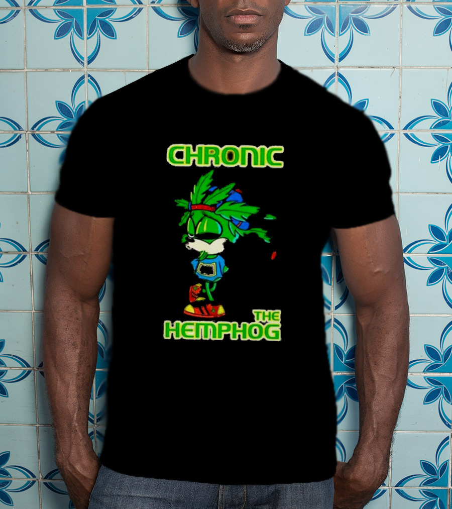 Chronic The Hemphog Weed Parody With Leafy Character T-Shirt