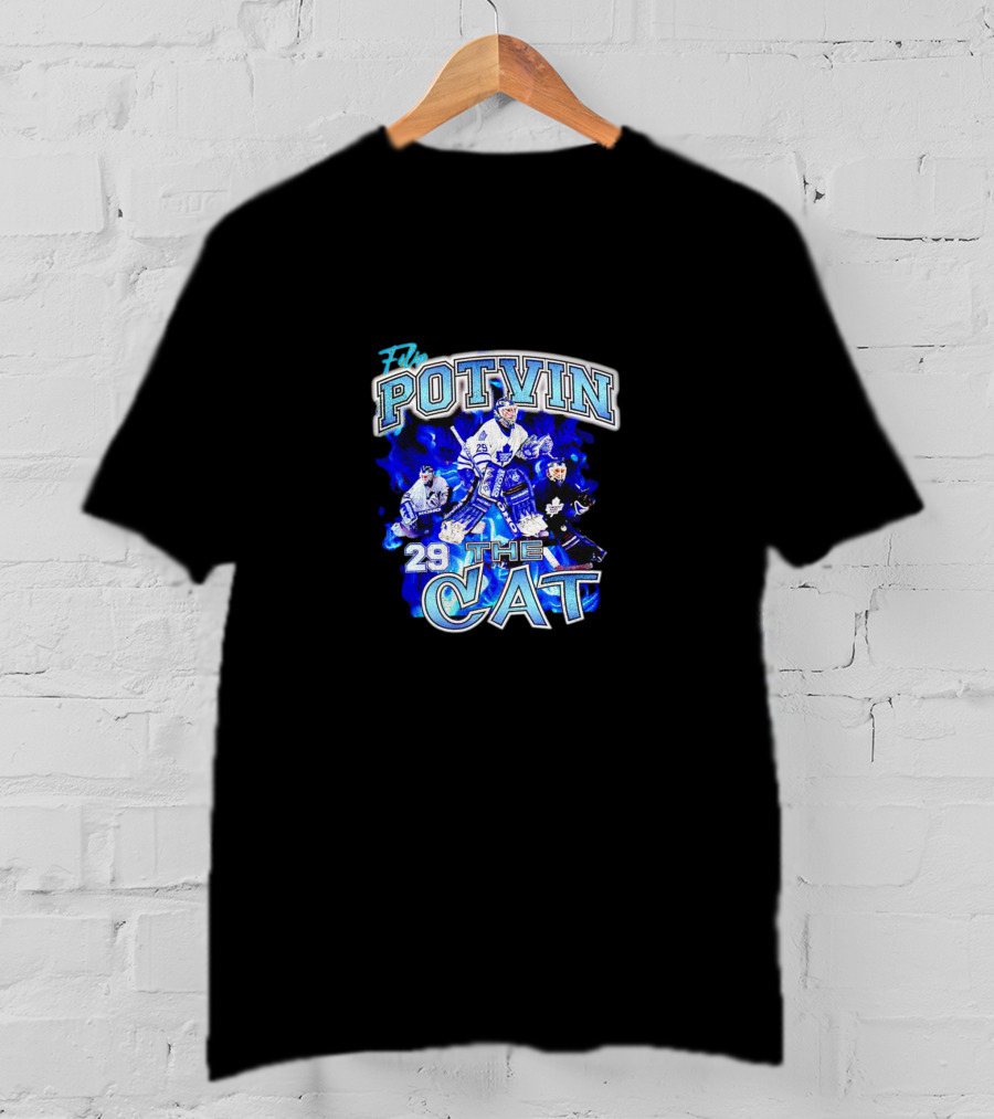 Felix Potvin 29 Toronto Maple Leafs The Cat Ice Hockey T-Shirt