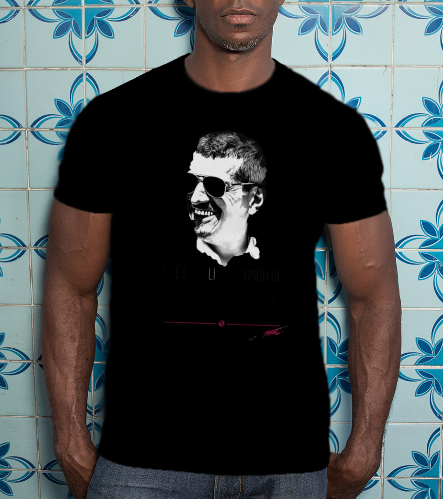 Guenther Steiner We Look Like A Bunch Of Legends Black And White Portrait With Sunglasses T-Shirt