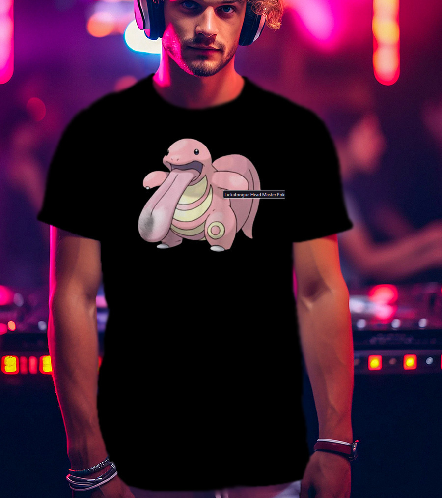 Lickatongue Head Master Pokemon Character Image T-Shirt