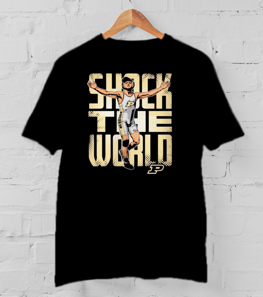 Shock The World Matt Ramos Wrestler Purdue University Boilermakers T-Shirt