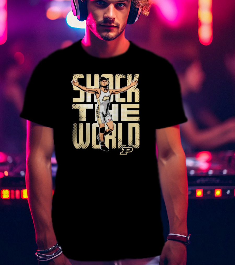 Shock The World Matt Ramos Wrestler Purdue University Boilermakers T-Shirt