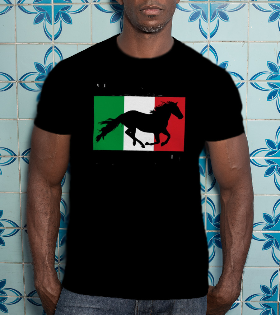 Save A Stallion Ride An Italian Italy Flag Stallion T-Shirt