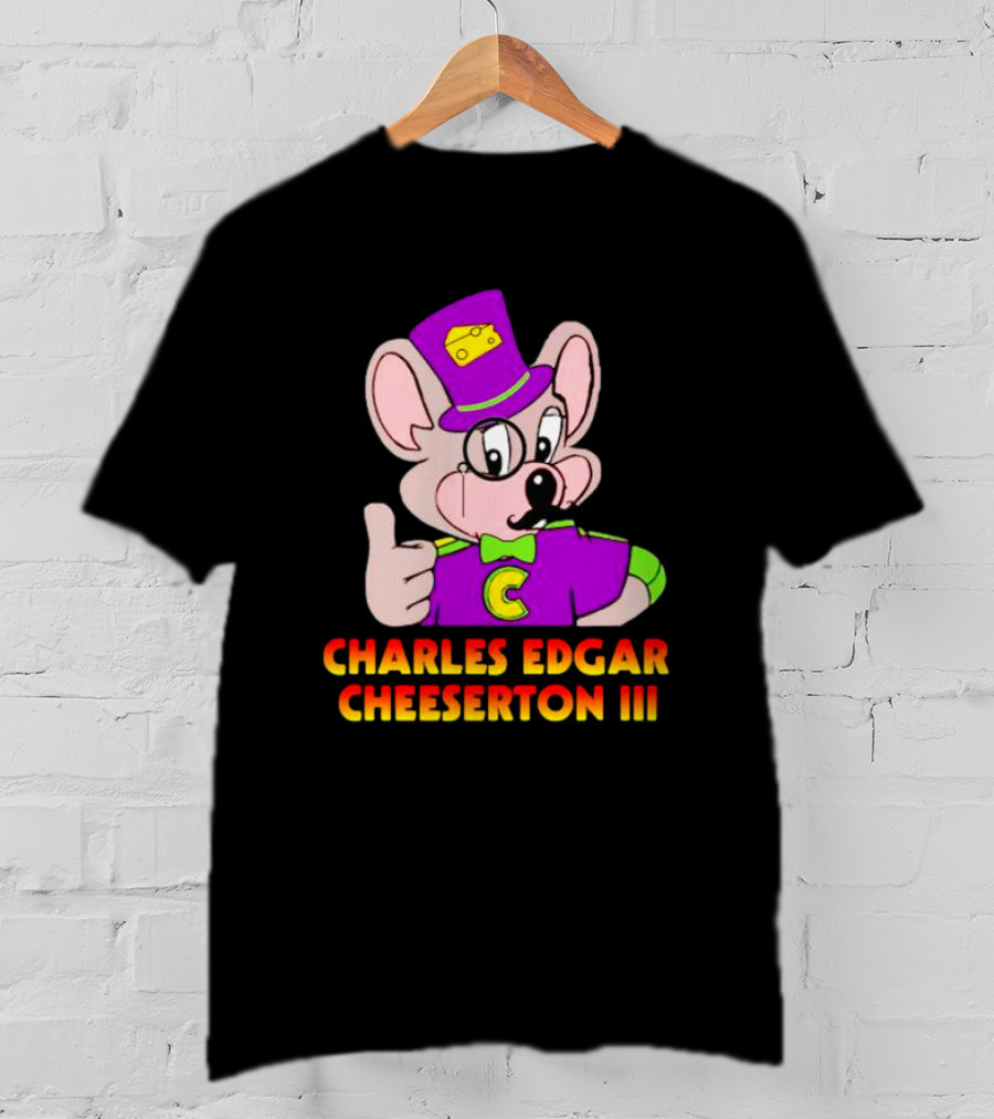 Ted Lasso Charles Edgar Cheeserton III Mouse With Purple Hat And Cheese T-Shirt