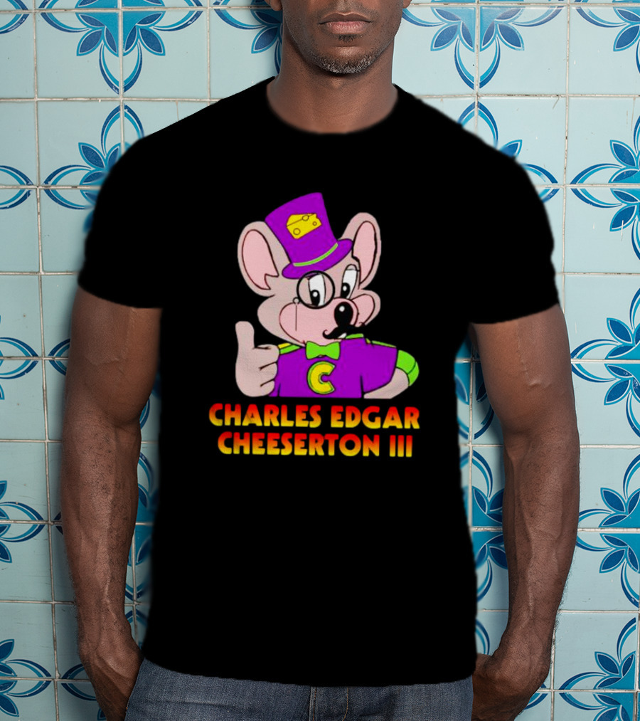 Ted Lasso Charles Edgar Cheeserton III Mouse With Purple Hat And Cheese T-Shirt