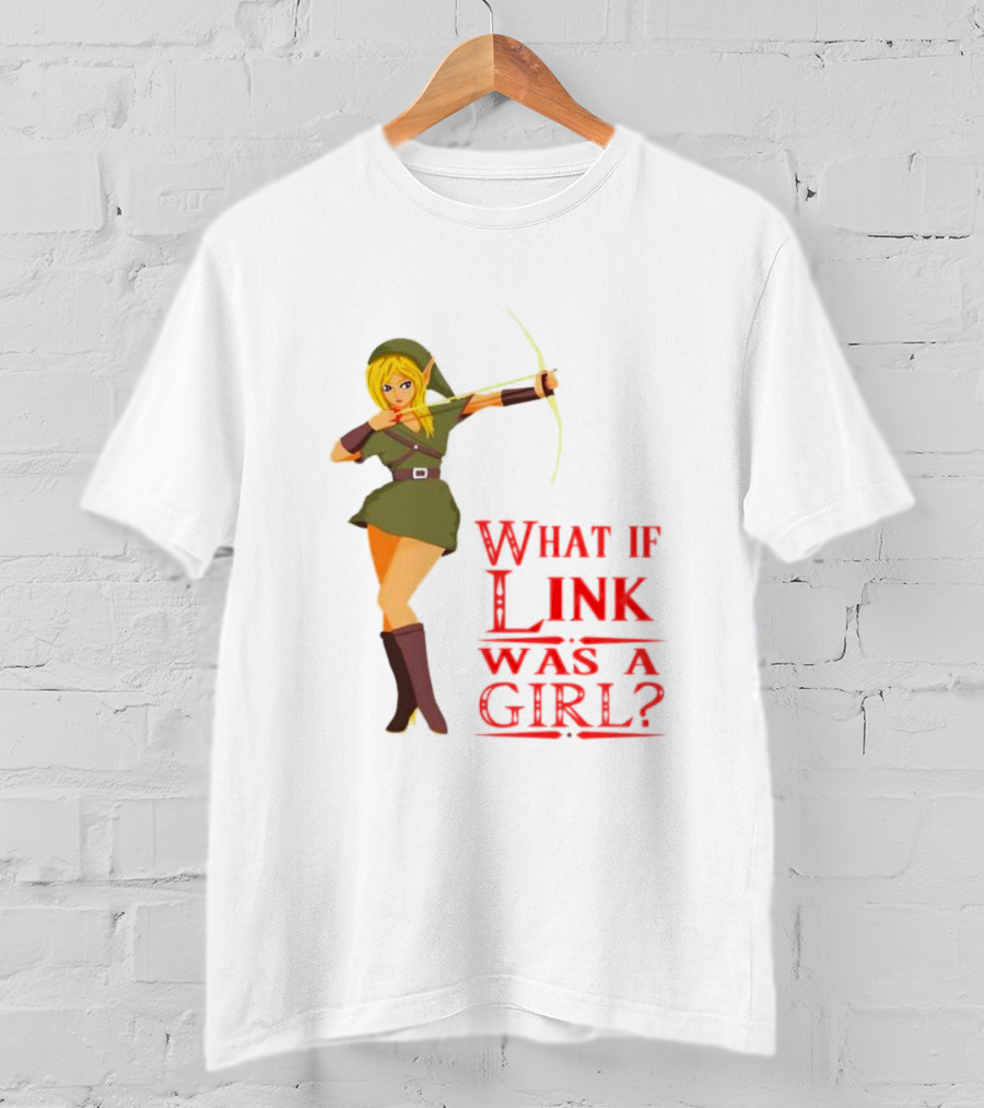 The Legend Of Zelda What If Link Was A Girl Bow And Arrow Pose T-Shirt